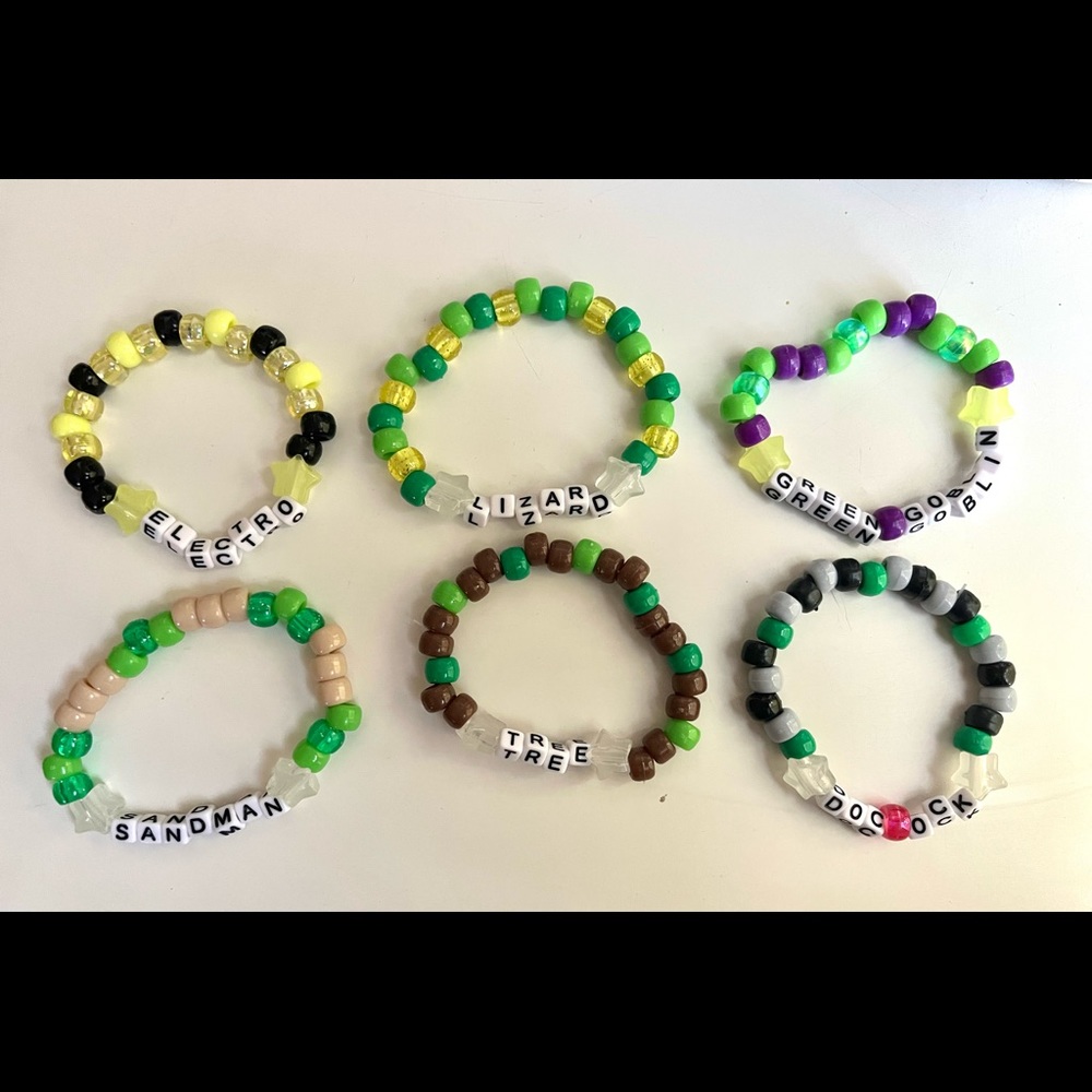 🕷Spiderman: No Way Home Inspired Sinister Six Bracelets (set of 6)🕷